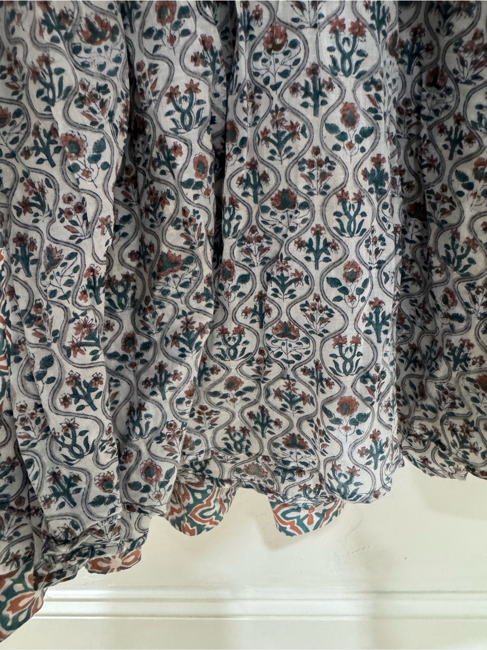 NWT Anthropologie Sue Sartor Tiered Flouncy Kaftan Maxi Shirt Dress Women Medium - Picture 11 of 15